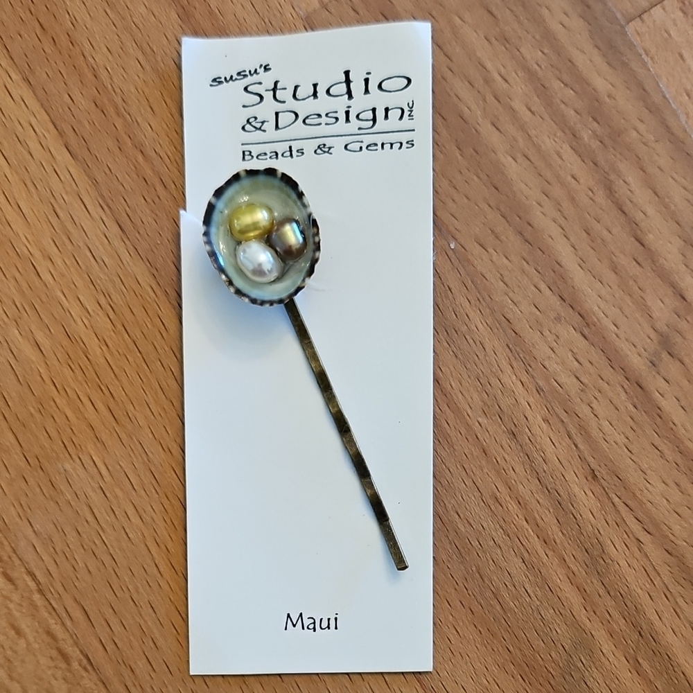 NWT Beaded Hairpin - Gold and Silver